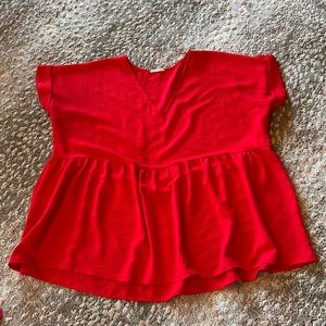 Red babydoll top